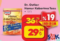 DR. OETKER HAMUR KABARTMA TOZU 15'Lİ indirimli fiyat DR. OETKER HAMUR KABARTMA TOZU 15'Lİ fiyat ve kampanya bilgisi